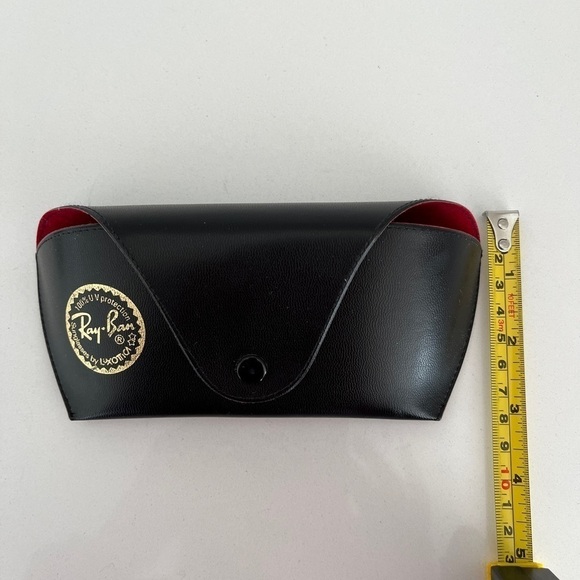 RAY-BAN Sunglasses Case Black Exterior Red Interior Unisex Classic Travel - Picture 2 of 8